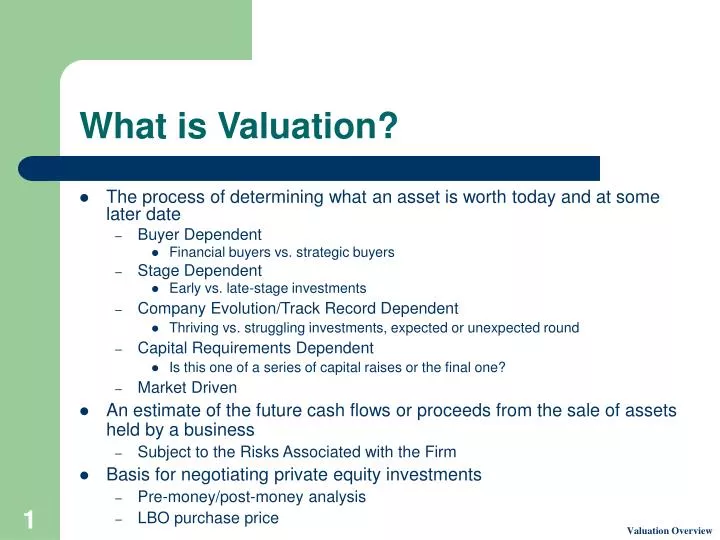 what is valuation
