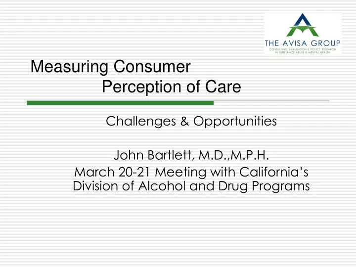measuring consumer perception of care