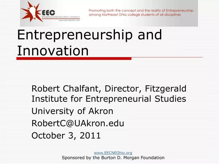 entrepreneurship and innovation