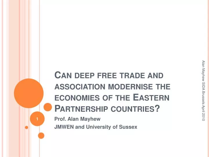 can deep free trade and association modernise the economies of the eastern partnership countries