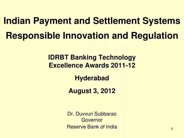 indian payment and settlement systems responsible innovation and regulation