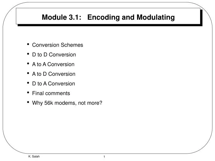 module 3 1 encoding and modulating