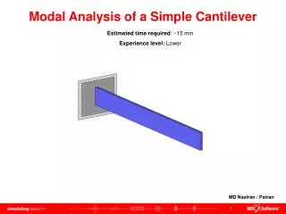 Modal Analysis of a Simple Cantilever