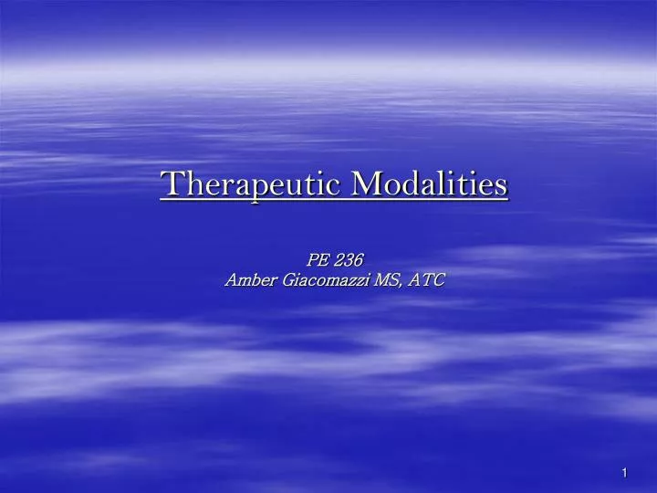 therapeutic modalities pe 236 amber giacomazzi ms atc