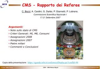 CMS - Rapporto dei Referee