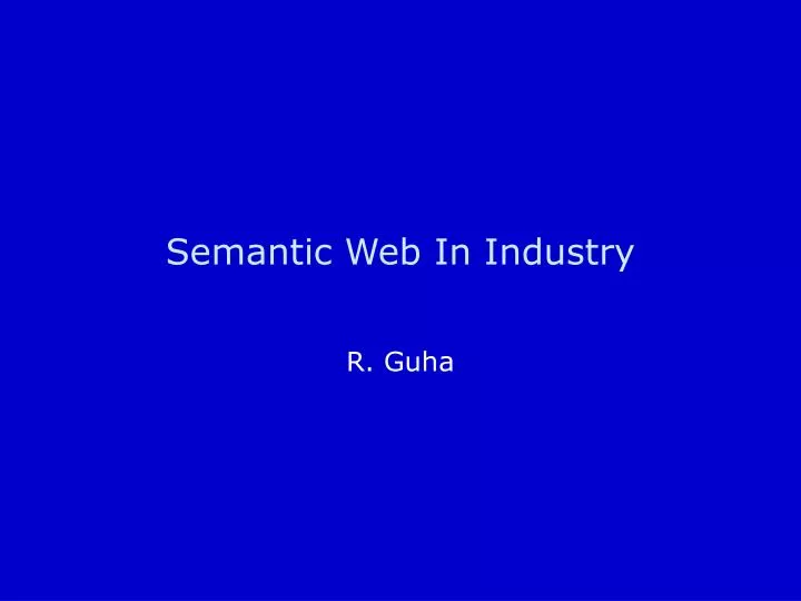 semantic web in industry