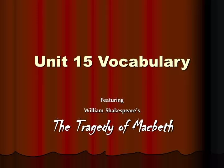 unit 15 vocabulary