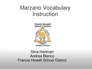 Marzano Vocabulary Instruction