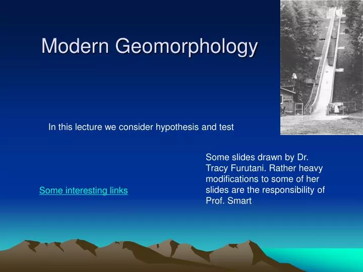 modern geomorphology