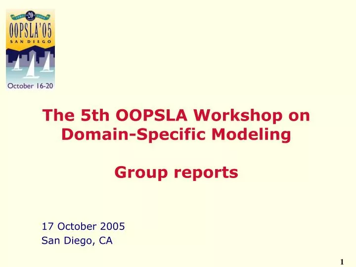 the 5th oopsla workshop on domain specific modeling group reports