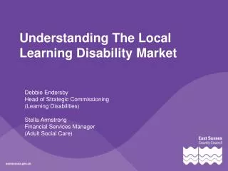 Understanding The Local Learning Disability Market
