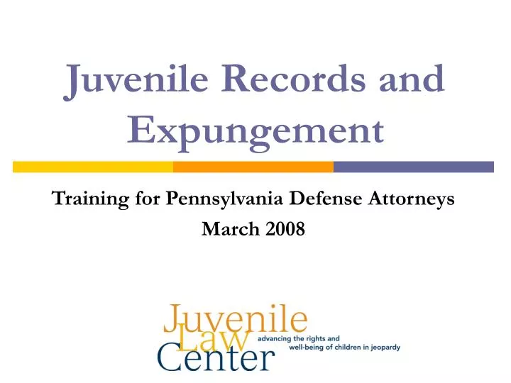 juvenile records and expungement