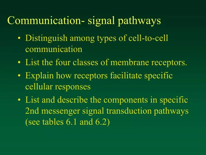 communication signal pathways