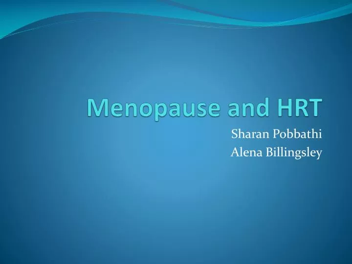 menopause and hrt