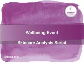Wellbeing Event Skincare Analysis Script