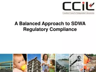 A Balanced Approach to SDWA Regulatory Compliance