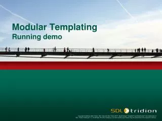 Modular Templating Running demo