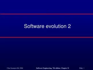 Software evolution 2