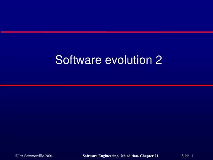 software evolution 2