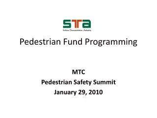 Pedestrian Fund Programming