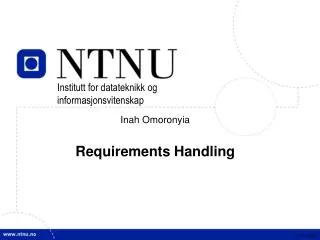 Inah Omoronyia Requirements Handling
