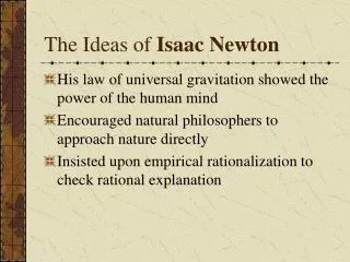 The Ideas of Isaac Newton