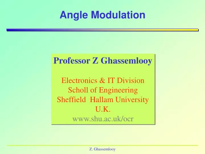 angle modulation
