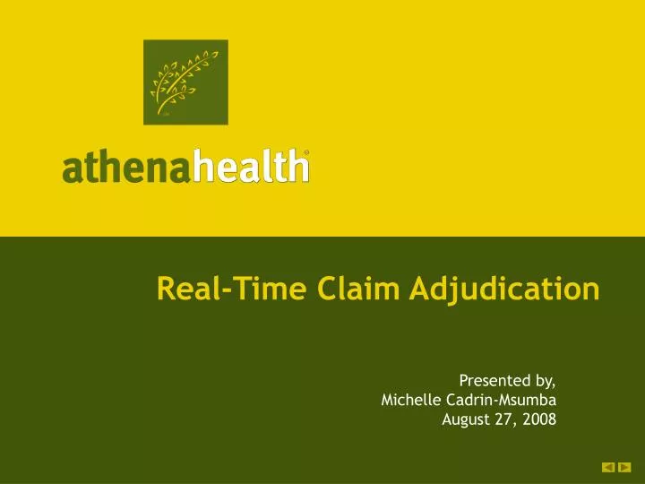 real time claim adjudication