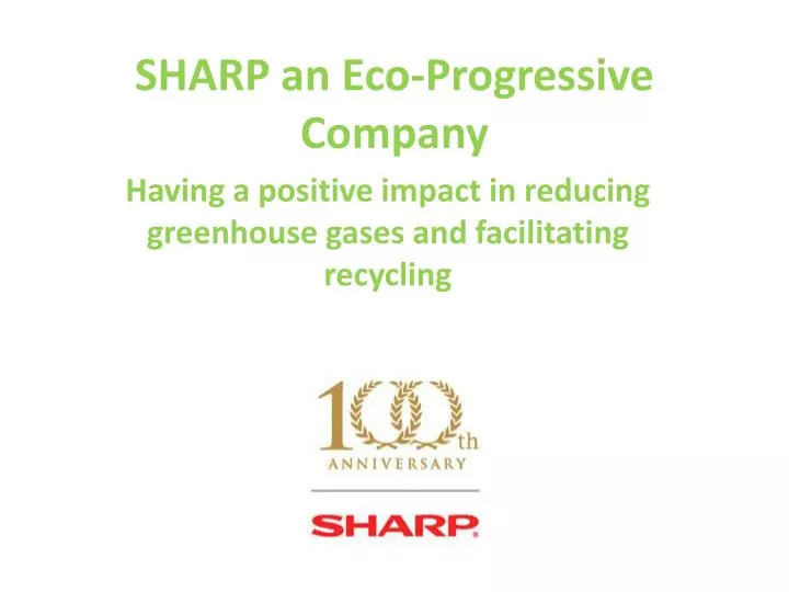 sharp an eco progressive company