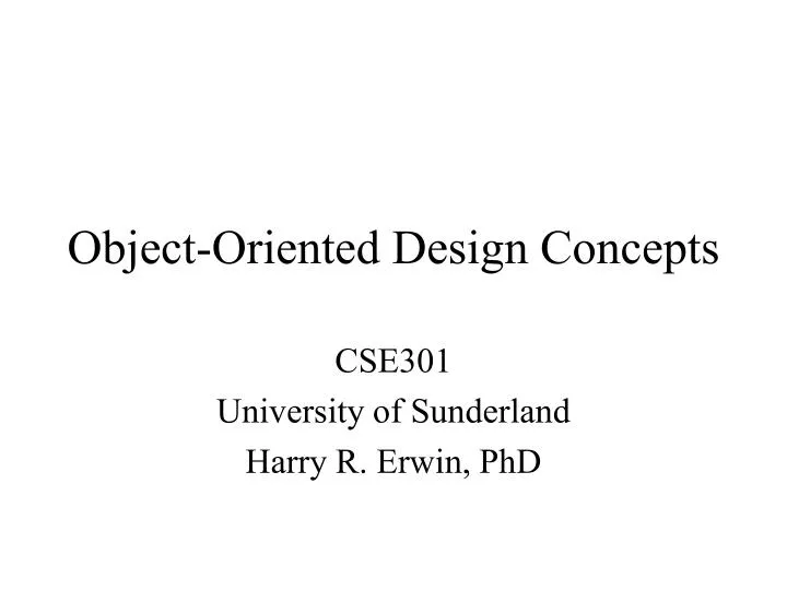 object oriented design concepts