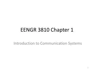 EENGR 3810 Chapter 1