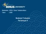 Modulasi Frekuensi Pertemuan 4 - slide 1