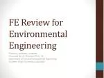 FE Review for Environmental Engineering - slide 1