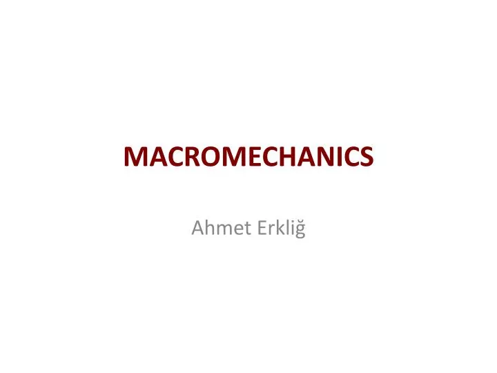 macromechanics