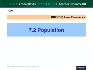 IGCSE ® /O Level Economics
