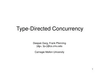 Type-Directed Concurrency