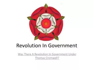 Revolution In Government