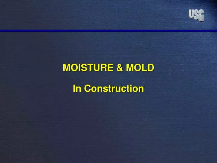 moisture mold in construction