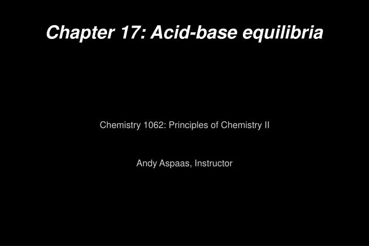 chapter 17 acid base equilibria