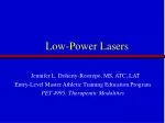 Low-Power Lasers - slide 1