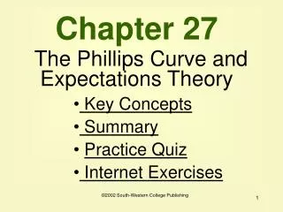 chapter 27 the phillips curve and expectations theory