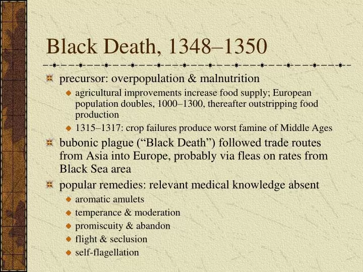 black death 1348 1350