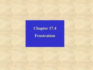 Chapter 17.4 Frustration