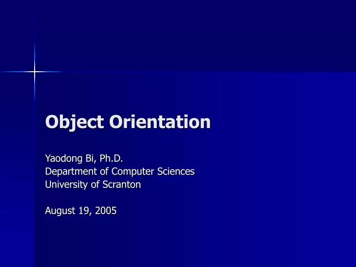 object orientation