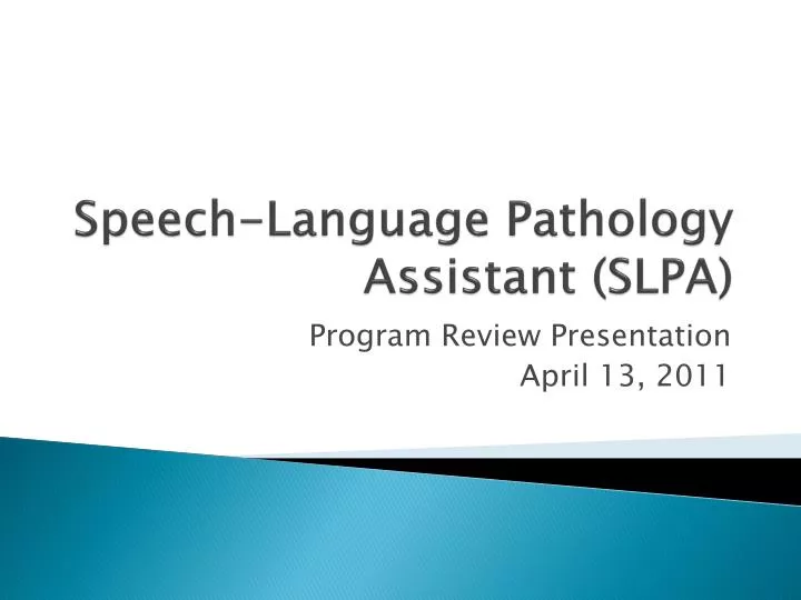 speech language pathology assistant slpa