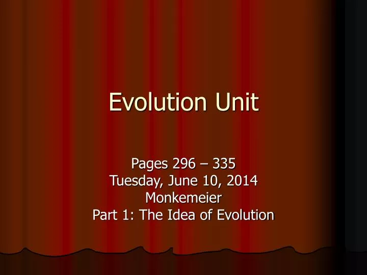 evolution unit
