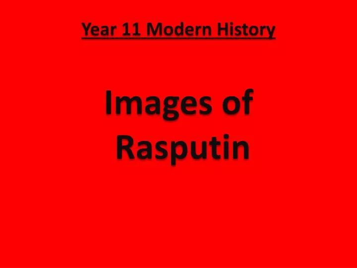 year 11 modern history images of rasputin
