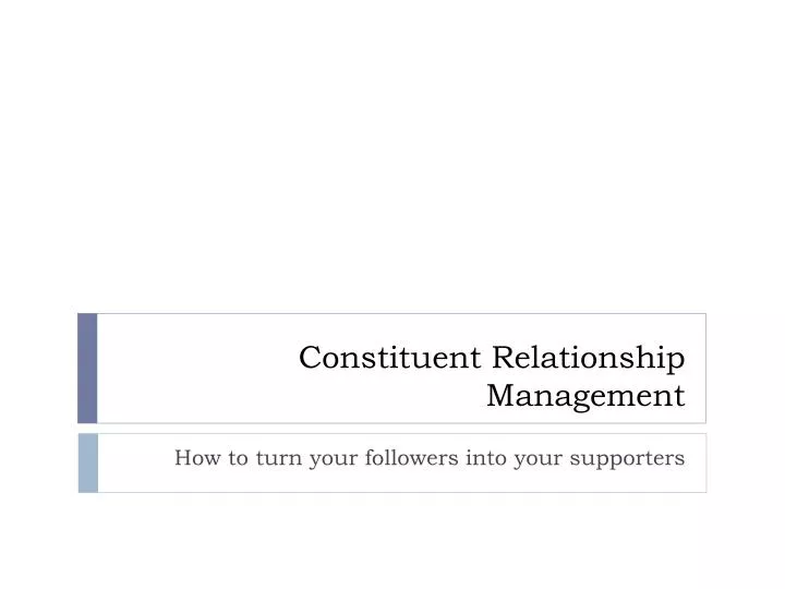 constituent relationship management