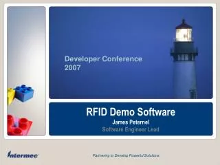 RFID Demo Software James Peternel Software Engineer Lead