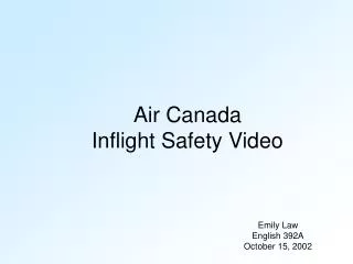 Air Canada Inflight Safety Video
